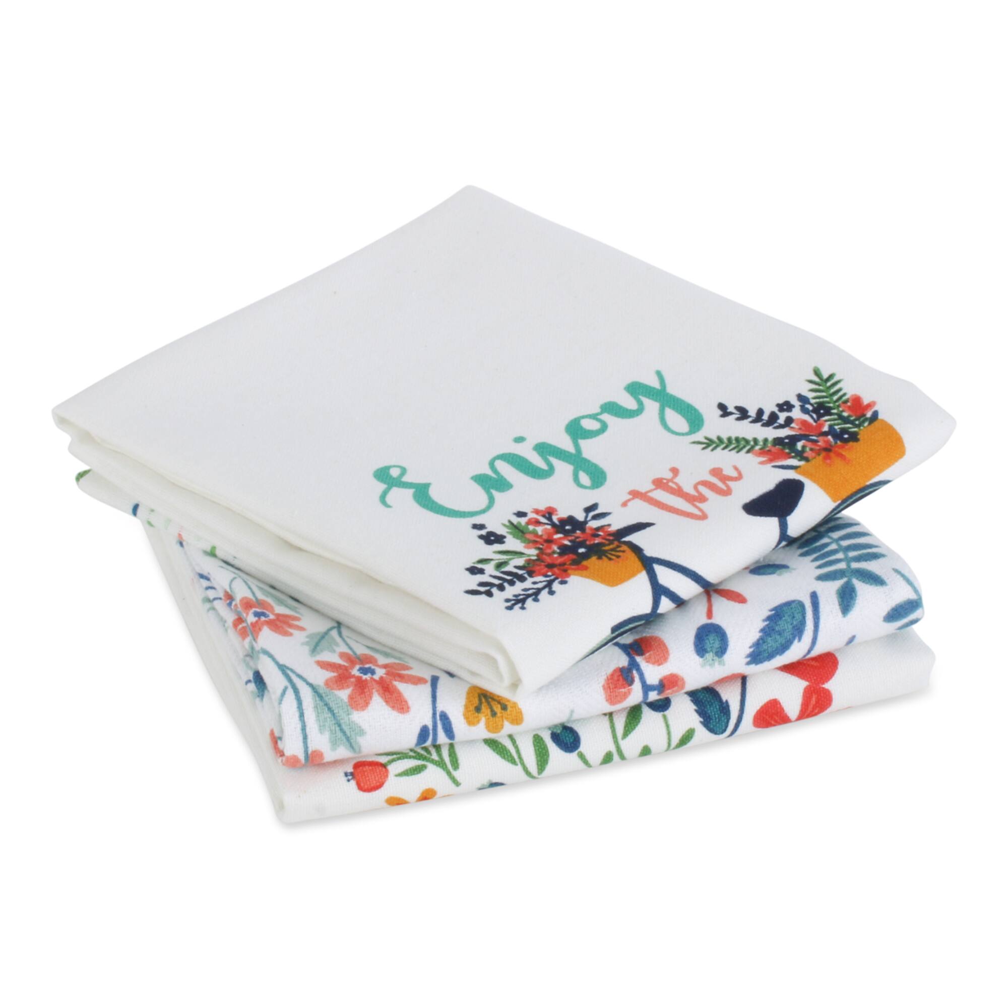 Easter Folk Garden Kitchen Textiles, Potholder & Dishtowel, Enjoy the Ride Set